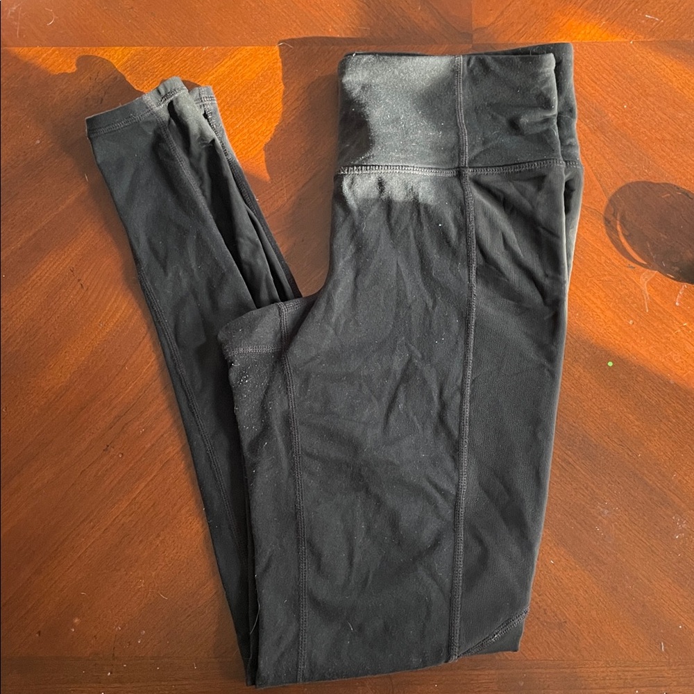 Athleta Black High Rise Mesh Tux Chaturanga Leggings Small